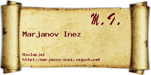 Marjanov Inez névjegykártya